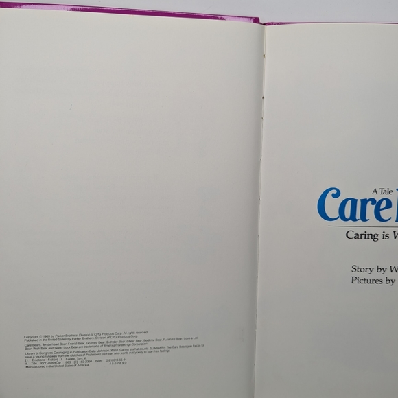Vintage Lot 2 Care Bears Books Parker Brothers HC 80s - Picture 7 of 8